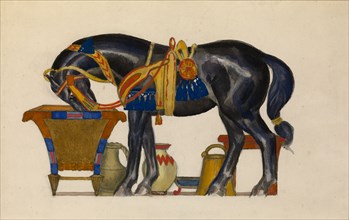 Watering Horse. Artist: Bakst, Léon (1866-1924)