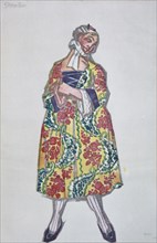 Costume design for the ballet Le donne di buon umore by C. Goldoni, 1917. Artist: Bakst, Léon (1866-1924)