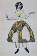 Costume design for the ballet The Magic Toy Shop by G. Rossini, 1919. Artist: Bakst, Léon (1866-1924)