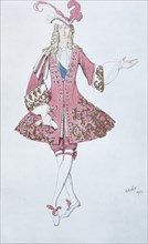 Page de la princesse. Costume design for the ballet Sleeping Beauty by P. Tchaikovsky, 1916. Artist: Bakst, Léon (1866-1924)