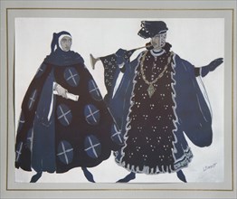 Costume design for the play The Martyrdom of St. Sebastian by Gabriele D'Annuzio, 1922. Artist: Bakst, Léon (1866-1924)