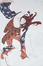 Bacchante. Costume design for the ballet Narcisse by N. Tcherepnin, 1911. Artist: Bakst, Léon (1866-1924)