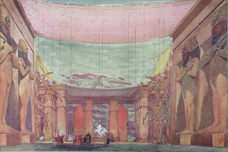 Stage design for the ballet Cléopatre, 1909. Artist: Bakst, Léon (1866-1924)