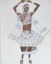 Costume design for the Ballet Blue God by R. Hahn, 1912. Artist: Bakst, Léon (1866-1924)