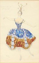 La Princesse Enchantée. Costume design for the ballet The Sleeping Princess, 1921. Artist: Bakst, Léon (1866-1924)