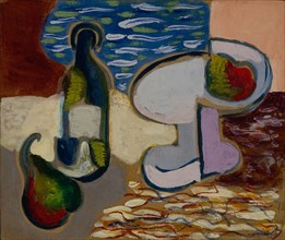 Still Life with a Pear, 1927. Artist: Baranov-Rossiné, Vladimir Davidovich (1888-1942)