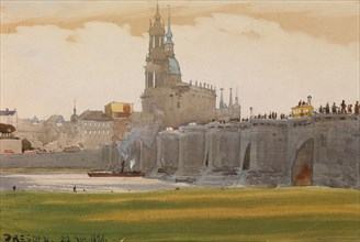 View of Dresden, 1898. Artist: Benois, Albert Nikolayevich (1852-1936)