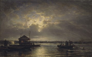 Summer Night on the Neva, 1875. Artist: Bogolyubov, Alexei Petrovich (1824-1896)
