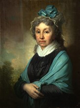 Portrait of Anna Sergeyevna Bezobrazova, End 1790s. Artist: Borovikovsky, Vladimir Lukich (1757-1825)