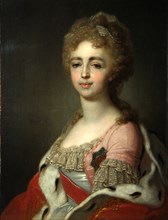 Portrait of Grand Duchess Alexandra Pavlovna (1783-1801), Daughter of Emperor Paul I, 1798. Artist: Borovikovsky, Vladimir Lukich (1757-1825)
