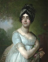 Portrait of Darya Semyonovna Yakovleva, 1801. Artist: Borovikovsky, Vladimir Lukich (1757-1825)