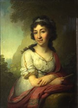 Portrait of Yekaterina Vasilyevna Torsukova, 1795. Artist: Borovikovsky, Vladimir Lukich (1757-1825)