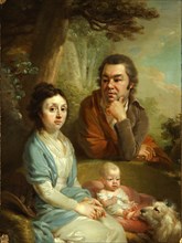 Portrait of Vasily Nebolsin, his Wife Avdotia and Child, End 1790s. Artist: Borovikovsky, Vladimir Lukich (1757-1825)