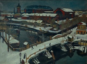Winter landscape. Petrograd, 1920. Artist: Braz, Osip Emmanuilovich (1872-1936)