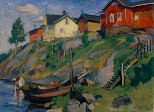 A country village in Finland, 1915. Artist: Braz, Osip Emmanuilovich (1872-1936)