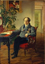 Portrait of Prince Alexander Nikolayevich Golitsyn (1773-1844), 1840. Artist: Briullov, Karl Pavlovich (1799-1852)