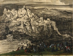View of Tiflis, 1840s. Artist: Gagarin, Grigori Grigorievich (1810-1893)