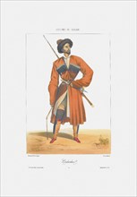 A Kabardin man (From: Scenes, paysages, meurs et costumes du Caucase), 1840. Artist: Gagarin, Grigori Grigorievich (1810-1893)