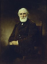 Portrait of the author Ivan S. Turgenev (1818-1883), 1875. Artist: Harlamov, Alexei Alexeyevich (1840-1922)