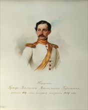 Portrait of Count Vasily Vasilyevich Gudovich (1819-1886) (From the Album of the Imperial Horse Guards), 1846-1849. Artist: Hau (Gau), Vladimir Ivanovich (1816-1895)