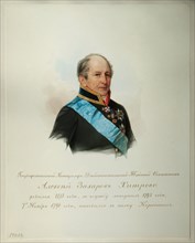 Portrait of Alexei Zakharovich Khitrovo (1776-1854) (From the Album of the Imperial Horse Guards), 1846-1849. Artist: Hau (Gau), Vladimir Ivanovich (1816-1895)