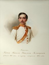 Portrait of Count Pavel Pavlovich Golitsyn (1828-1882) (From the Album of the Imperial Horse Guards), 1846-1849. Artist: Hau (Gau), Vladimir Ivanovich (1816-1895)