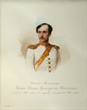 Portrait of Count Ivan Grigoryevich von Nostitz (1824-1905) (From the Album of the Imperial Horse Guards), 1846-1849. Artist: Hau (Gau), Vladimir Ivanovich (1816-1895)