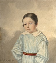 Portrait of N.M. Schwarz, 1839. Artist: Hintz, Andrei Joseph (active 1830s)