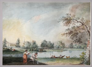 The Ponds before the Urban Estate of Count Alexei Kirillovich Razumovsky in Moscow, Early 1800s. Artist: Ivanov, Ivan Alexeyevich (1779-1848)