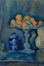 Still Life with a vase. Artist: Khlebnikova, Vera Vladimirovna (1881-1941)