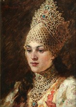Boyar's Wife, 1890s. Artist: Makovsky, Konstantin Yegorovich (1839-1915)