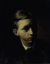 Portrait of the painter Nikolai Alexeyevich Kasatkin (1859-1930), 1876. Artist: Perov, Vasili Grigoryevich (1834-1882)