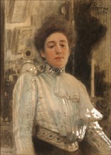 Portrait of Alexandra Pavlovna Botkina (1867-1959), 1901. Artist: Repin, Ilya Yefimovich (1844-1930)