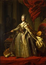 Portrait of Empress Catherine II (1729-1796), 1775-1780. Artist: Rokotov, Fyodor Stepanovich (1735-1808)