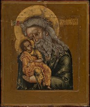 Simeon the God-Receiver, 1800. Artist: Russian icon