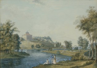View of the country estate Sivoritsy, before 1792. Artist: Shchedrin, Semyon Fyodorovich (1745-1804)