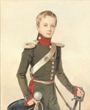 Portrait of the Crown prince Alexander Nikolayevich (1818-1881), 1828. Artist: Sokolov, Pyotr Fyodorovich (1791-1848)