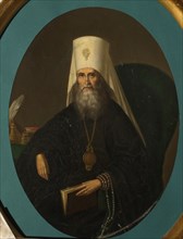 Portrait of the Metropolitan Filaret of Moscow (1782-1867), 1860s. Artist: Sprevitch, Nikolai Danilovich (1799-after 1869)