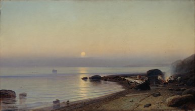 On the seashore, 1882. Artist: Sudkovsky, Rufim Gavrilovich (1850-1885)