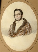 Portrait of Yakov Nikolayevich Kalinovsky (1814-1903), 1836. Artist: Vishnevitsky, Mikhail Prokopyevich (1801-1874)