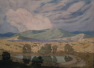A cloud over the bay. Koktebel, 1925. Artist: Voloshin, Maximilian (1877-1932)