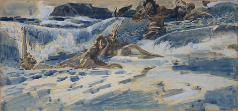 Playing naiads and tritons, 1896-1898. Artist: Vrubel, Mikhail Alexandrovich (1856-1910)