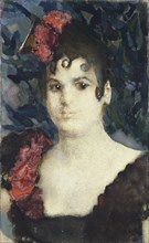 Portrait of Tatyana Lyubatovich as Carmen, 1890s. Artist: Vrubel, Mikhail Alexandrovich (1856-1910)