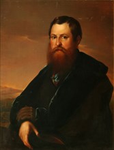 Portrait of the Merchant Pyotr Semyonovich Sapozhnikov. Artist: Zaryanko, Sergei Konstantinovich (1818-1870)