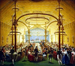 Ceremonial Dinner in Honour of the Moscow Governor-General Prince Dmitry Golitsyn, 1830s. Artist: Anonymous