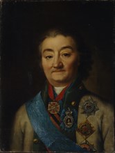 Portrait of the commander-in-chief of the fleet Count Alexey Grigoryevich Orlov of Chesma (1737?1808), Late 18th cent.. Artist: Anonymous