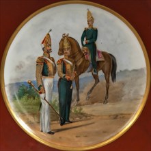 Russian Grenadiers (Plate), 1850s. Artist: Anonymous