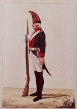 Grenadier of the First Marine Battalion, 1786. Artist: Anonymous