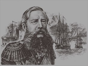 Portrait of the Admiral Grigory Ivanovich Butakov (1820-1882), 20th century. Artist: Anonymous