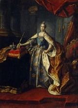 Portrait of Empress Catherine II (1729-1796), 1762. Artist: Antropov, Alexei Petrovich (1716-1795)